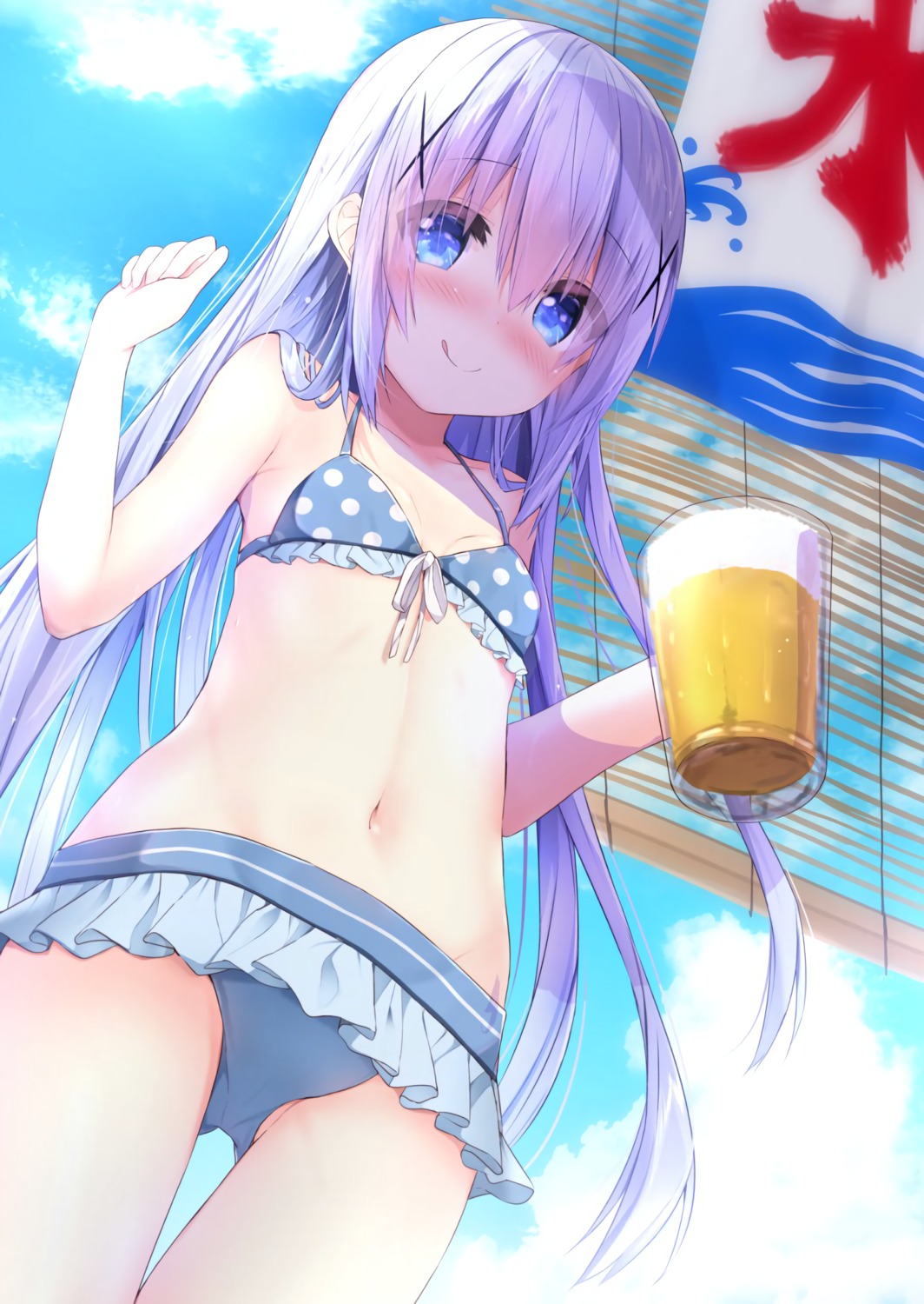 bikini fairy_eye gochuumon_wa_usagi_desu_ka? kafuu_chino loli swimsuits