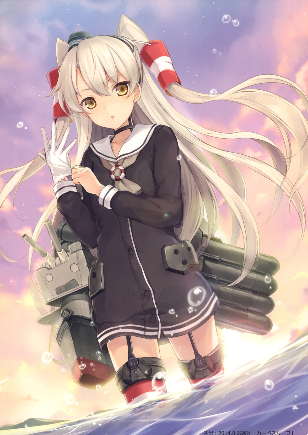 6u amatsukaze_(kancolle) eternal_land kantai_collection rensouhou-kun seifuku stockings thighhighs wet