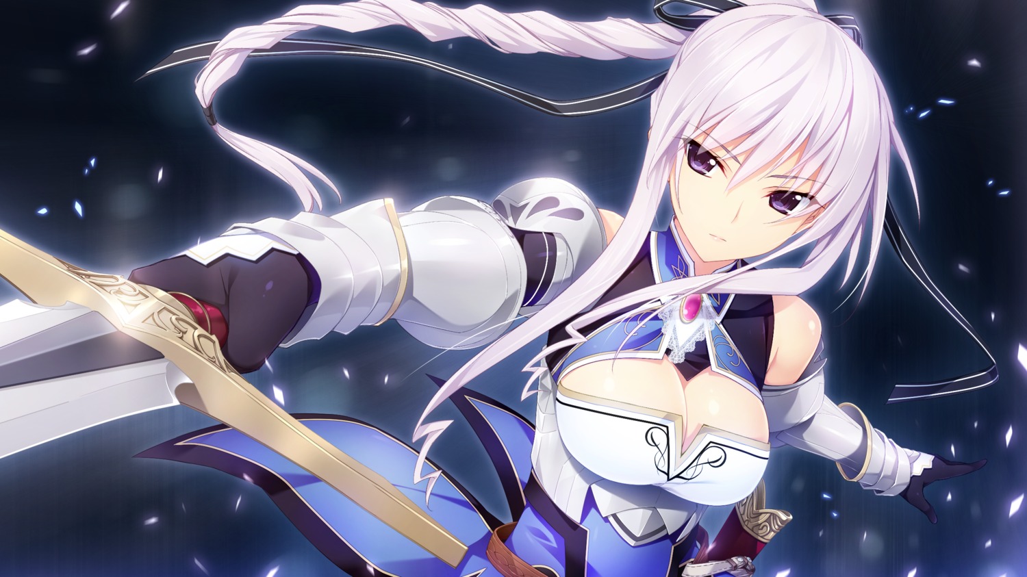 akabeisoft3 armor cleavage frey_knowles game_cg iizuki_tasuku seikishi_melty_lovers sword