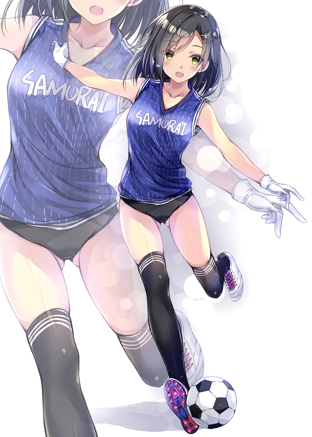 buruma kantai_collection kobayashi_chisato kuroshio_(kancolle) soccer thighhighs uniform