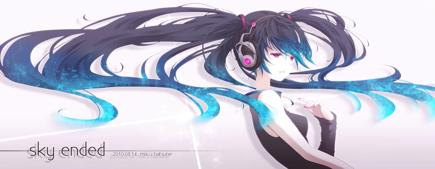 hatsune_miku headphones mirusa vocaloid