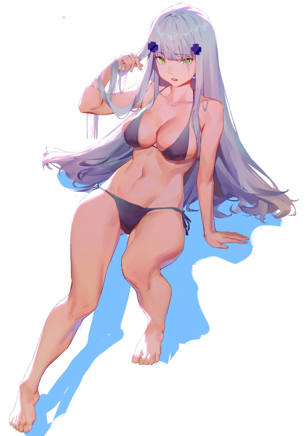 bikini girls_frontline hk416_(girls_frontline) ren_huozhe swimsuits