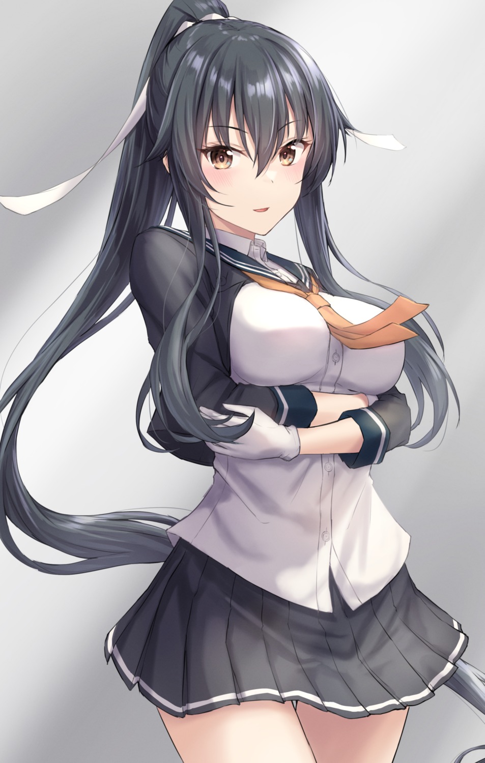 kantai_collection monoku seifuku yahagi_(kancolle)