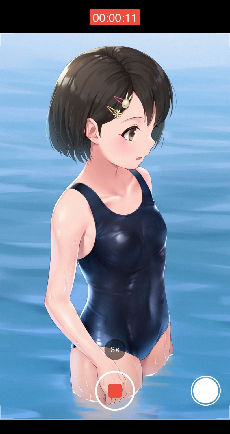 loli sasaki_chie school_swimsuit swimsuits the_idolm@ster the_idolm@ster_cinderella_girls the_idolm@ster_cinderella_girls_u149 tsunenorip wet