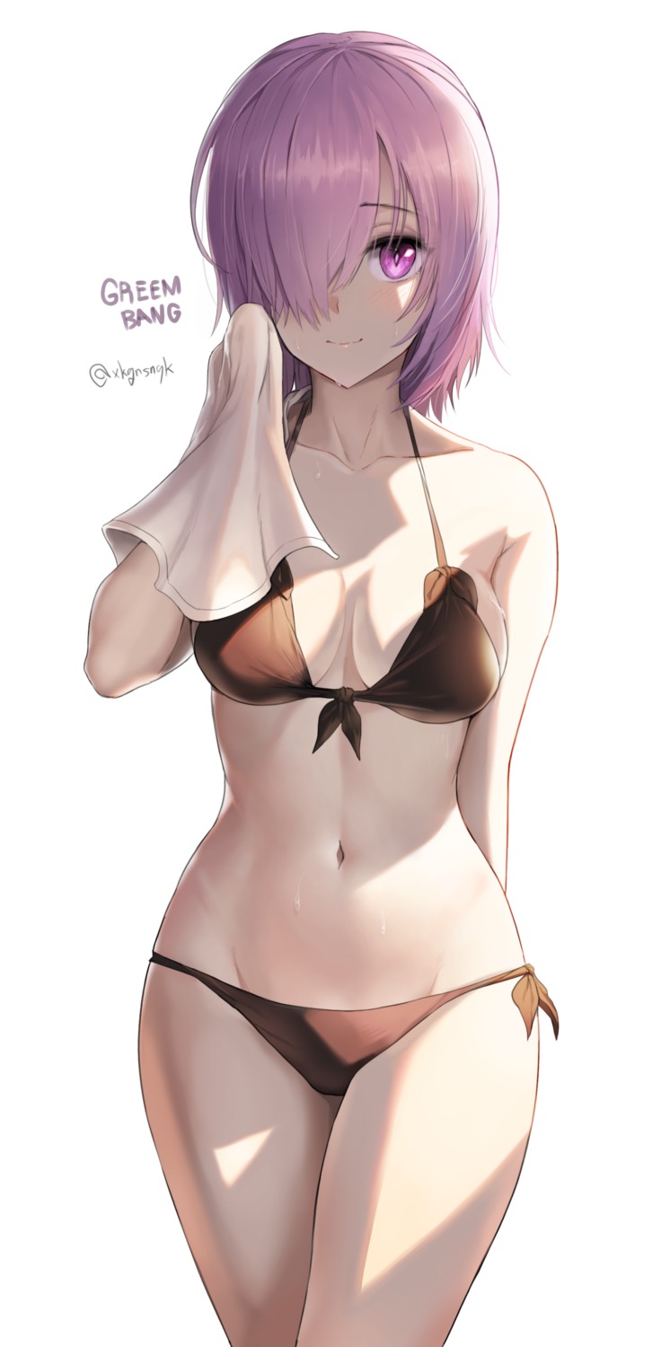 bikini cleavage fate/grand_order greem_bang mash_kyrielight swimsuits