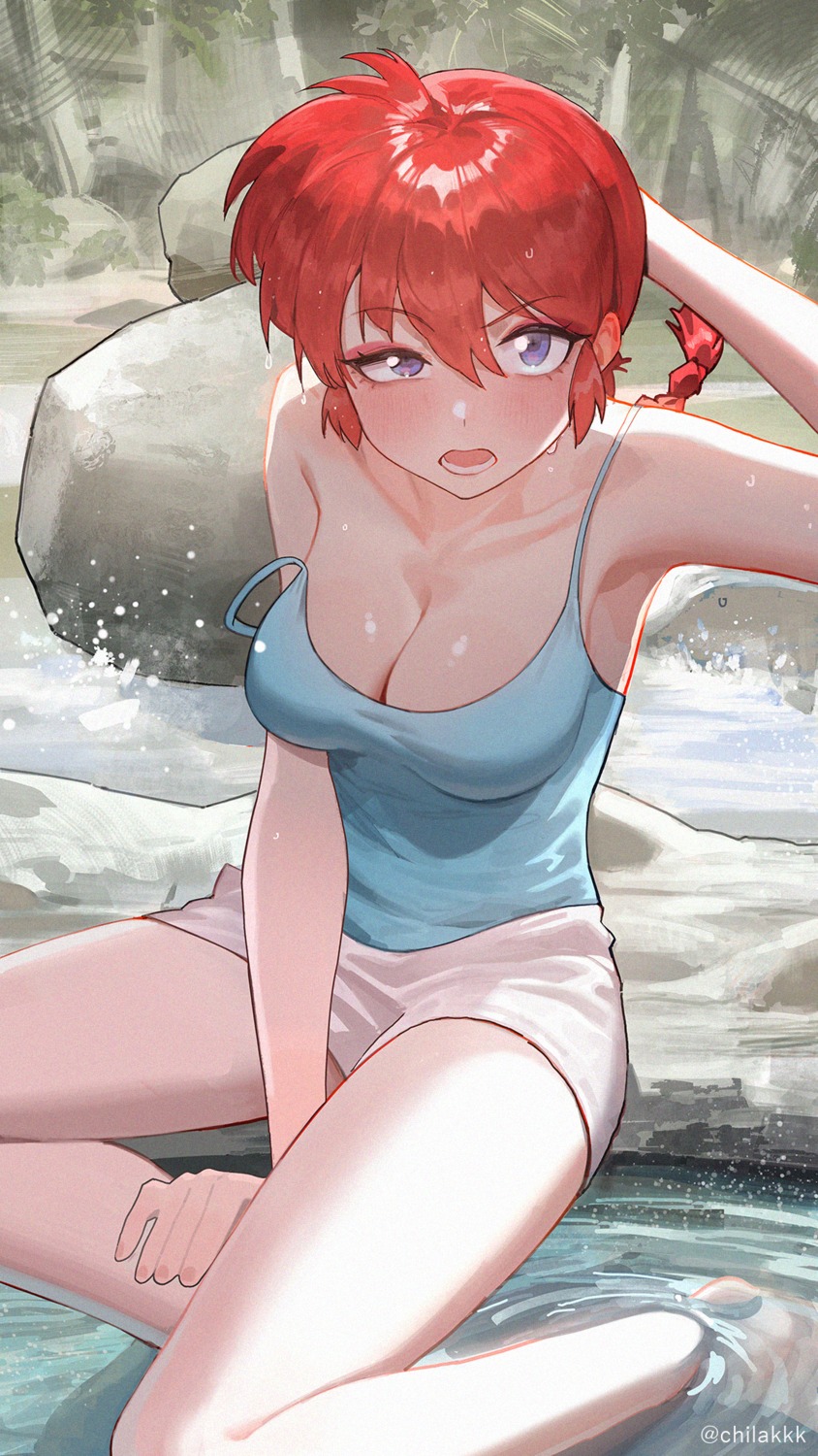 chilakkk genderswap no_bra ranma_½ saotome_ranma wet