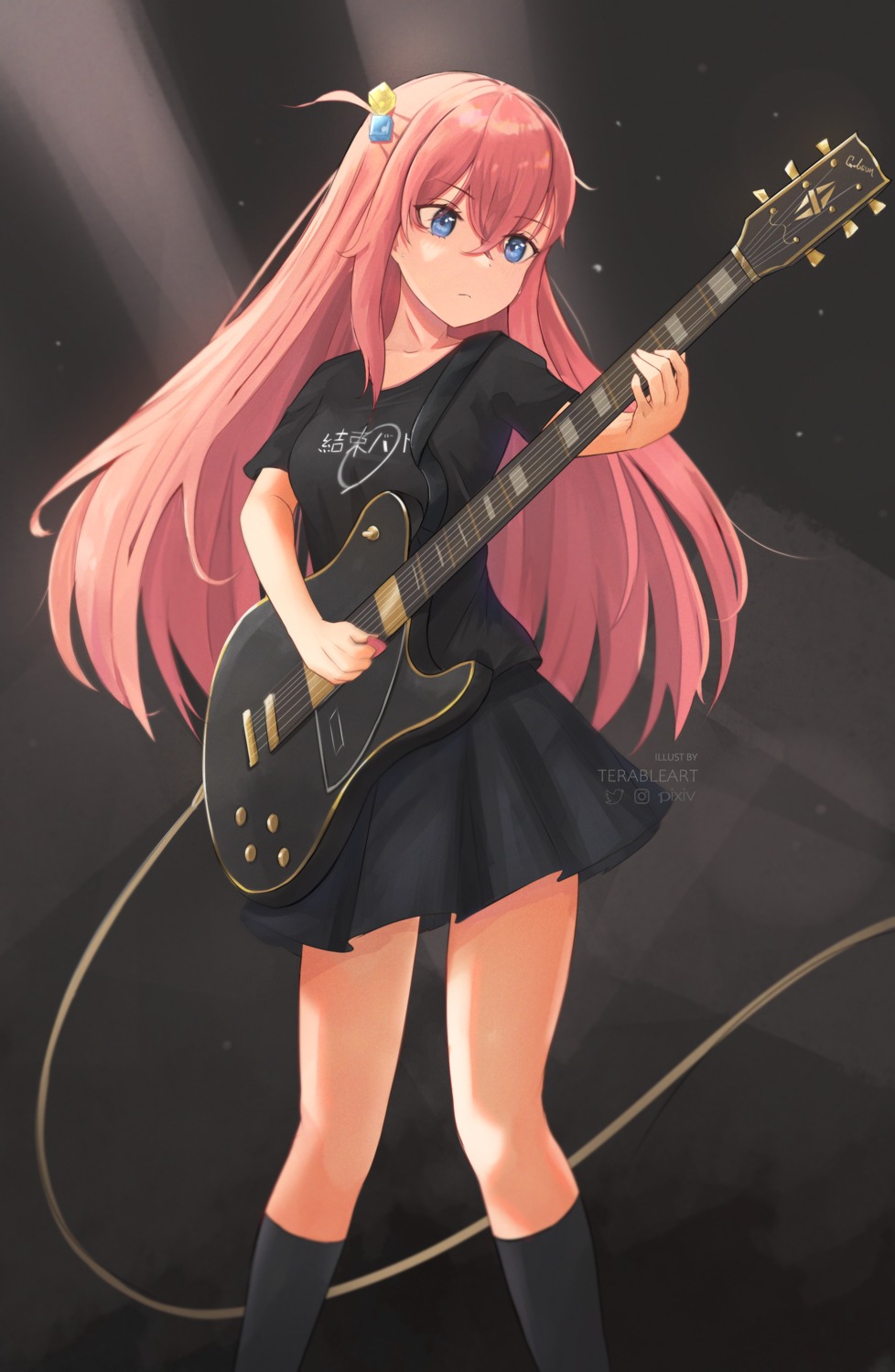 bocchi_the_rock! gotou_hitori guitar terableart