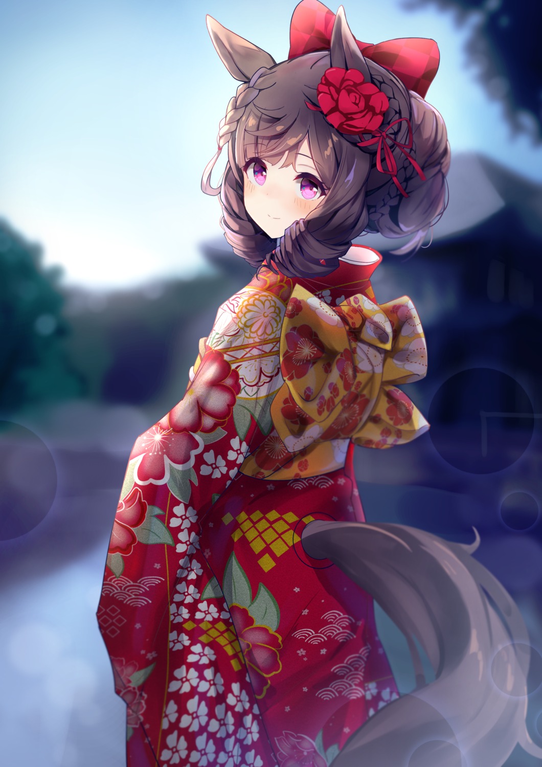 animal_ears daiichi_ruby_(umamusume) kimono tail uma_musume_pretty_derby yamada_auto