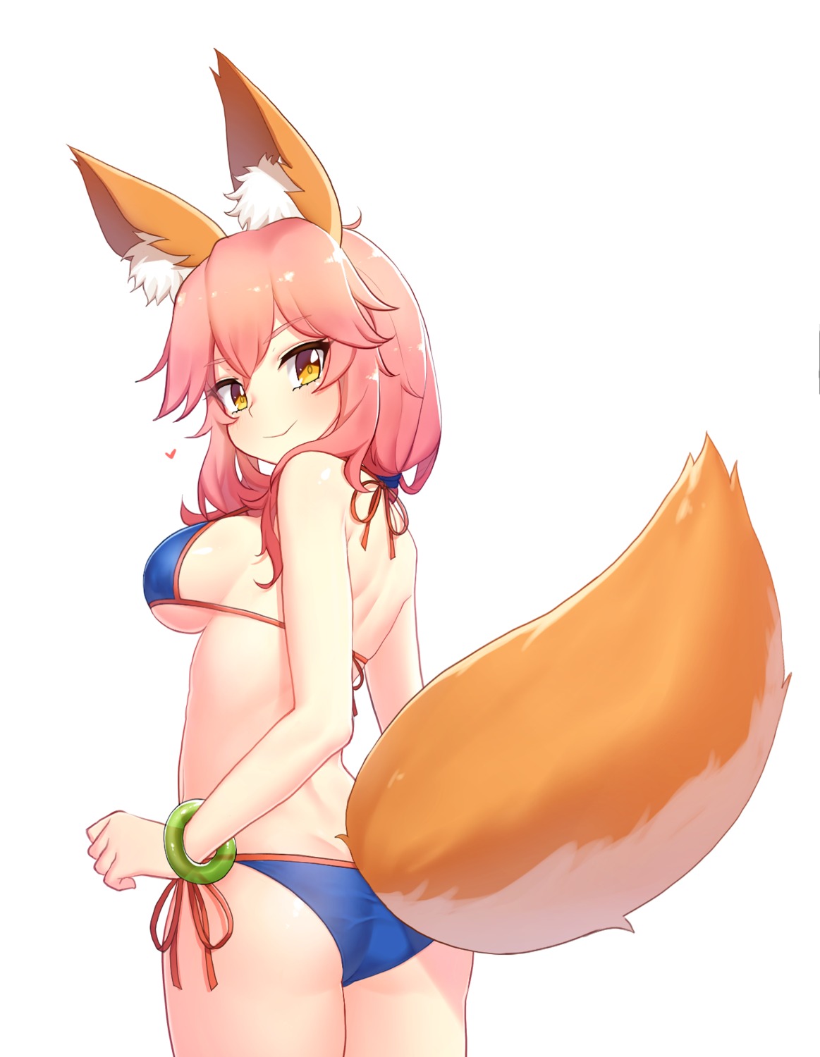 animal_ears ass bikini fate/grand_order narynn swimsuits tail tamamo_no_mae underboob