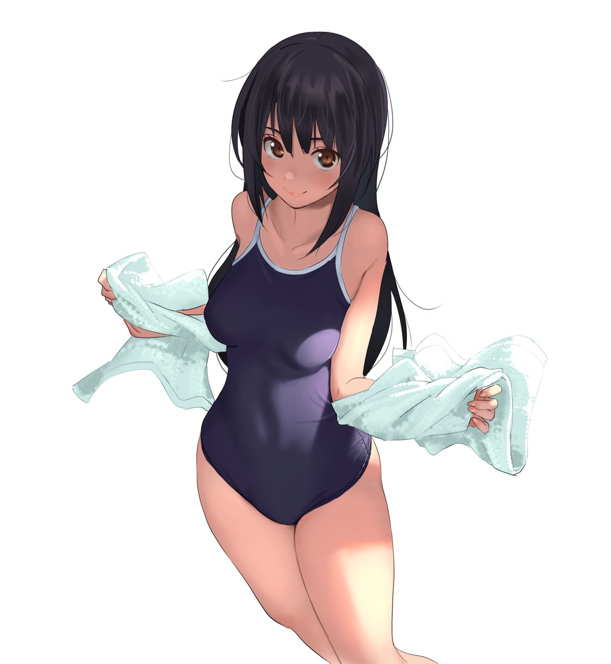 school_swimsuit senjitsu_musou swimsuits towel