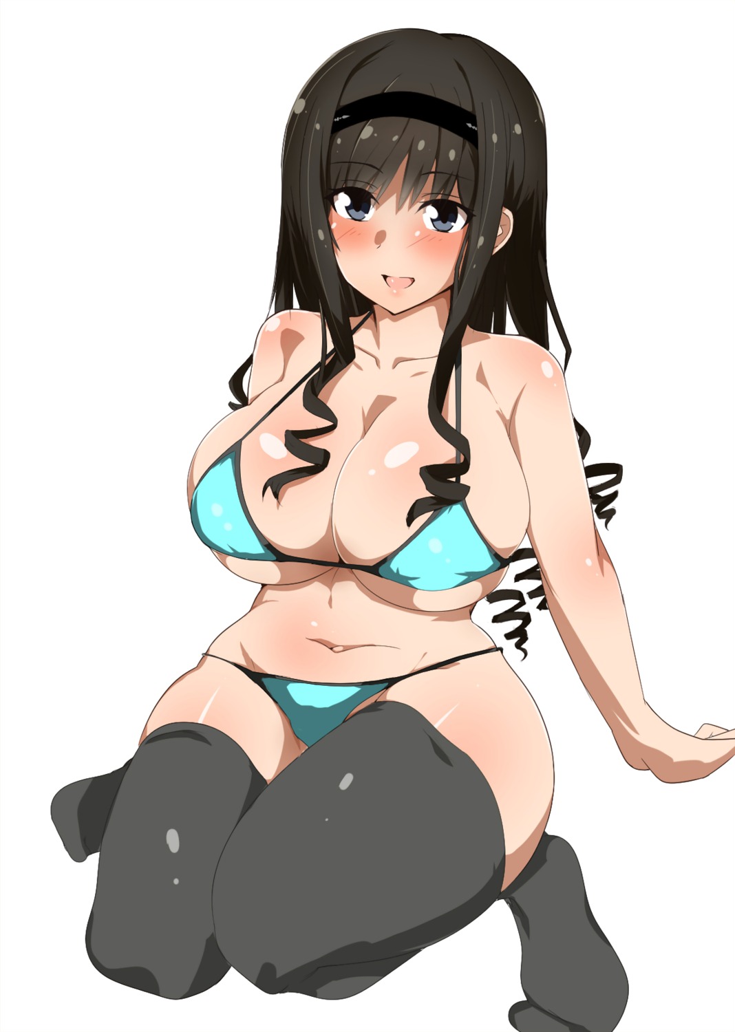 amagami bikini erect_nipples morishima_haruka seihekiog swimsuits thighhighs
