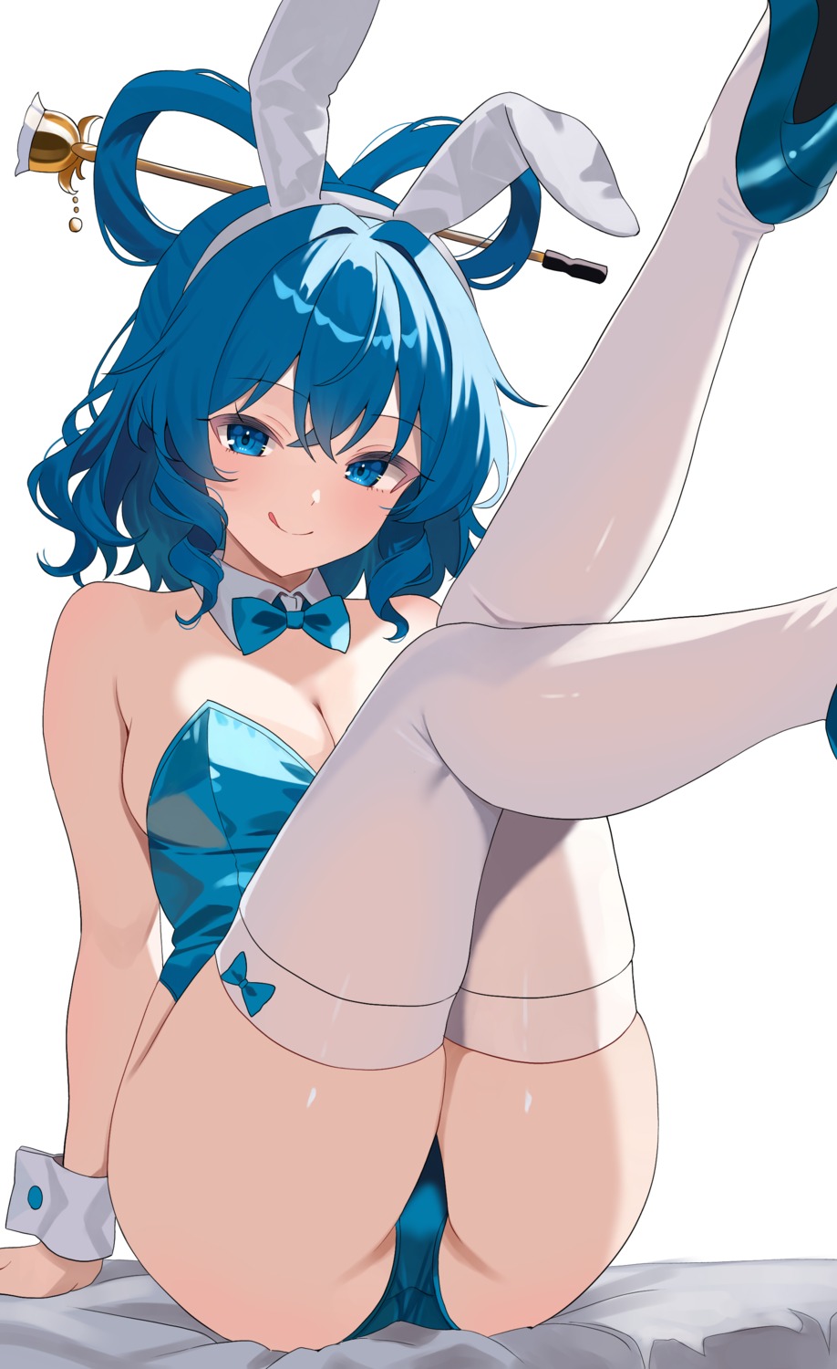 animal_ears bunny_ears bunny_girl heels kaku_seiga no_bra thighhighs tillots touhou