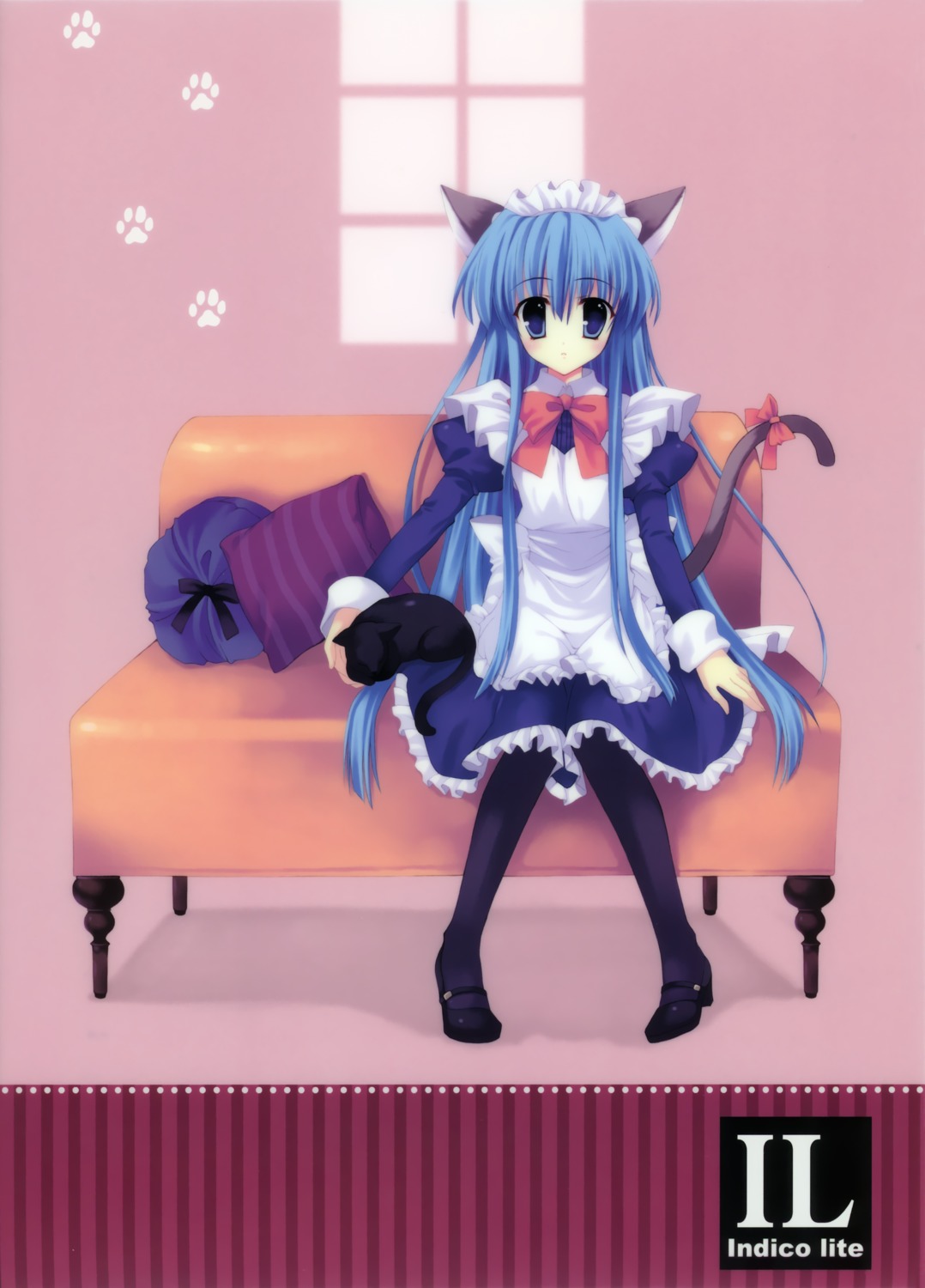 animal_ears indico_lite maid mitha neko nekomimi pantyhose tail