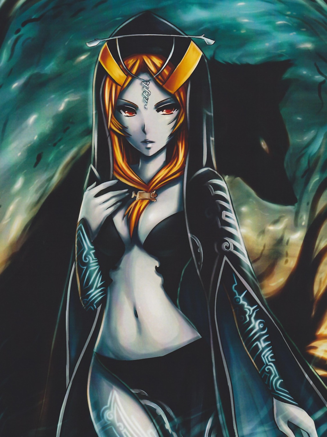 cleavage link midna open_shirt ramy_badie robe the_legend_of_zelda the_legend_of_zelda:_twilight_princess