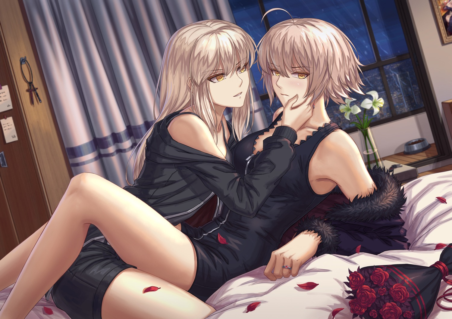 brilliant_naraku dress fate/grand_order fate/stay_night jeanne_d'arc jeanne_d'arc_(alter)_(fate) saber saber_alter yuri