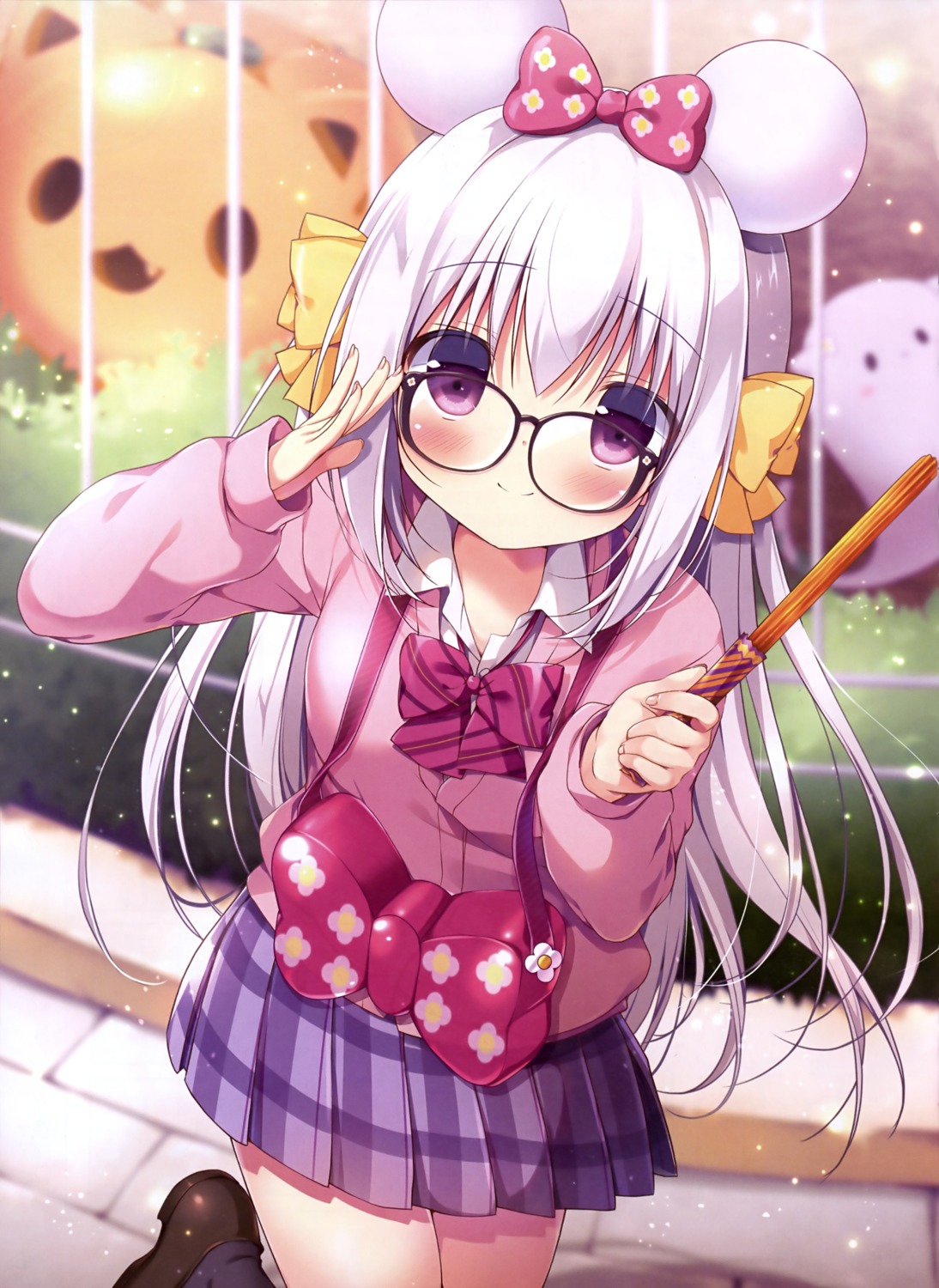 inae_koron megane miyasaka_naco seifuku sweater