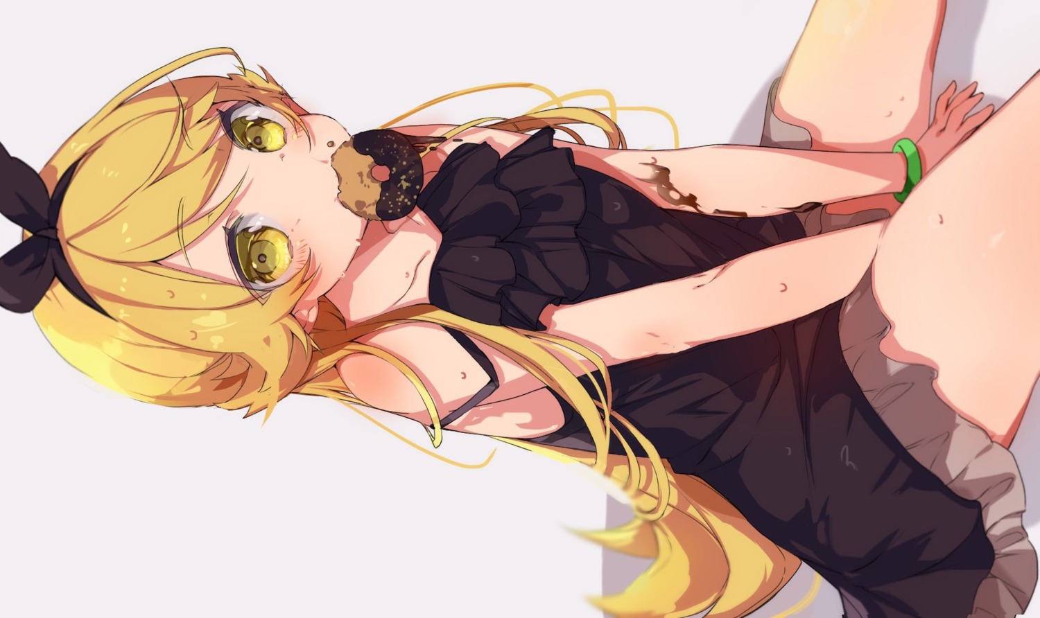 bakemonogatari cream dress monogatari_(series) oshino_shinobu wet yota_a