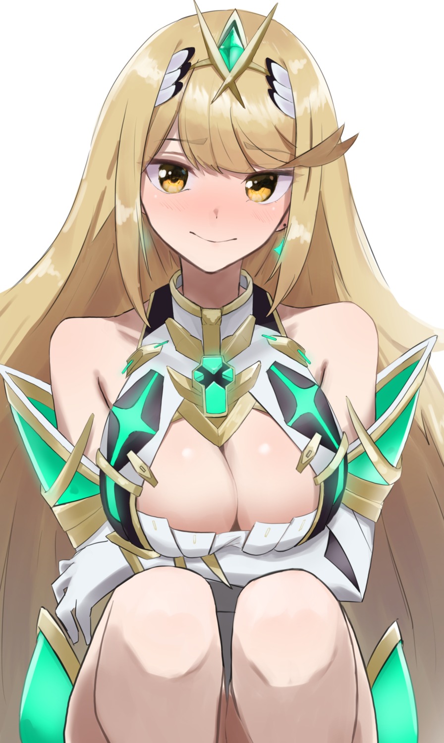 amausa_subee hikari_(xenoblade_2) no_bra xenoblade xenoblade_chronicles_2