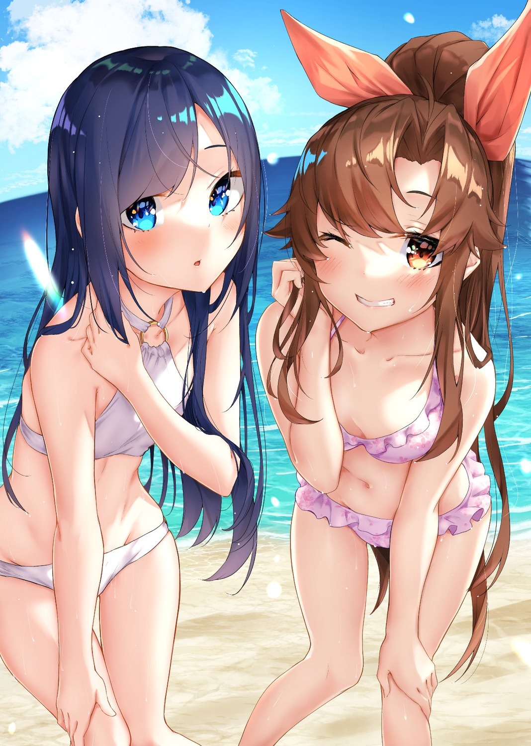 bikini fuyushima_enishi natsuno_hiyori sahara_gensei sex_and_dungeon!! swimsuits