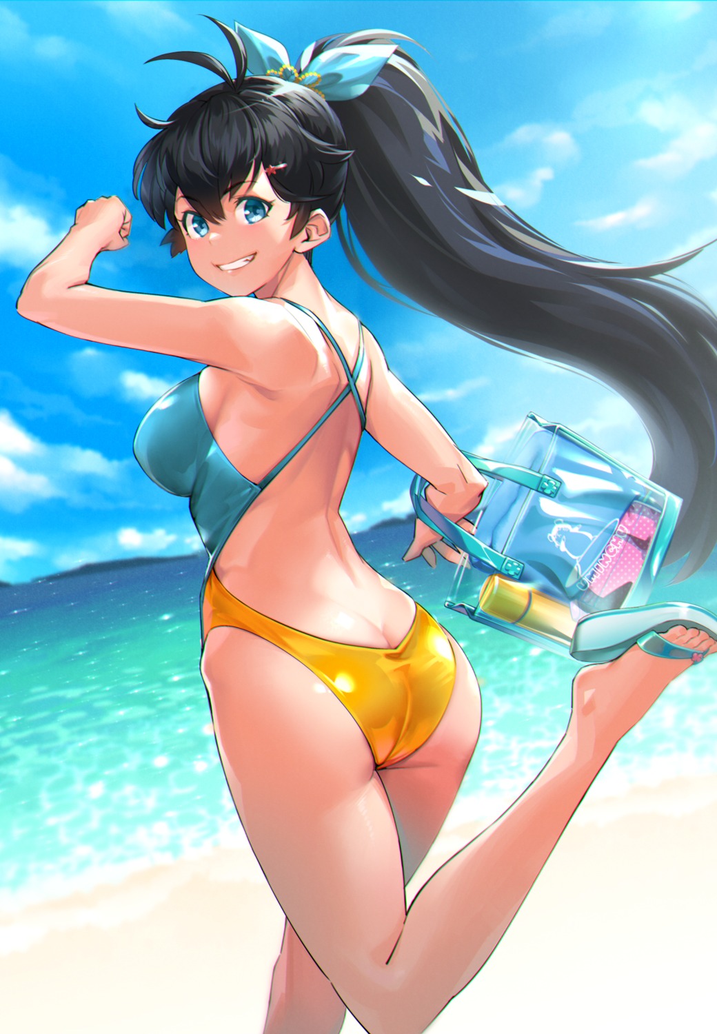 ass ganaha_hibiki mikel_(4hands) swimsuits the_idolm@ster