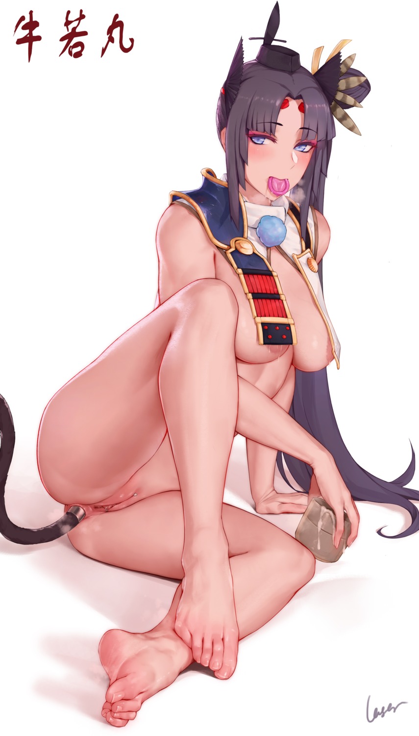 anal anus areola cum fate/grand_order feet laserflip naked pussy tail uncensored ushiwakamaru_(fate/grand_order)