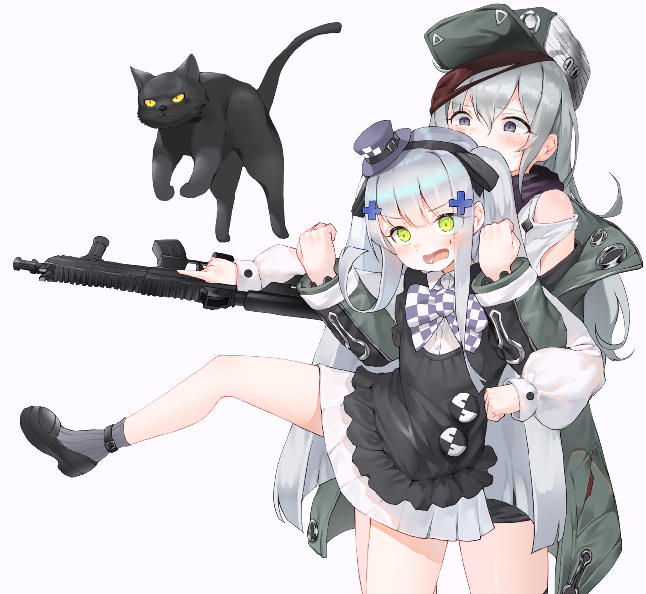 dduck_kong g11_(girls_frontline) girls_frontline gun heels hk416_(girls_frontline) neko