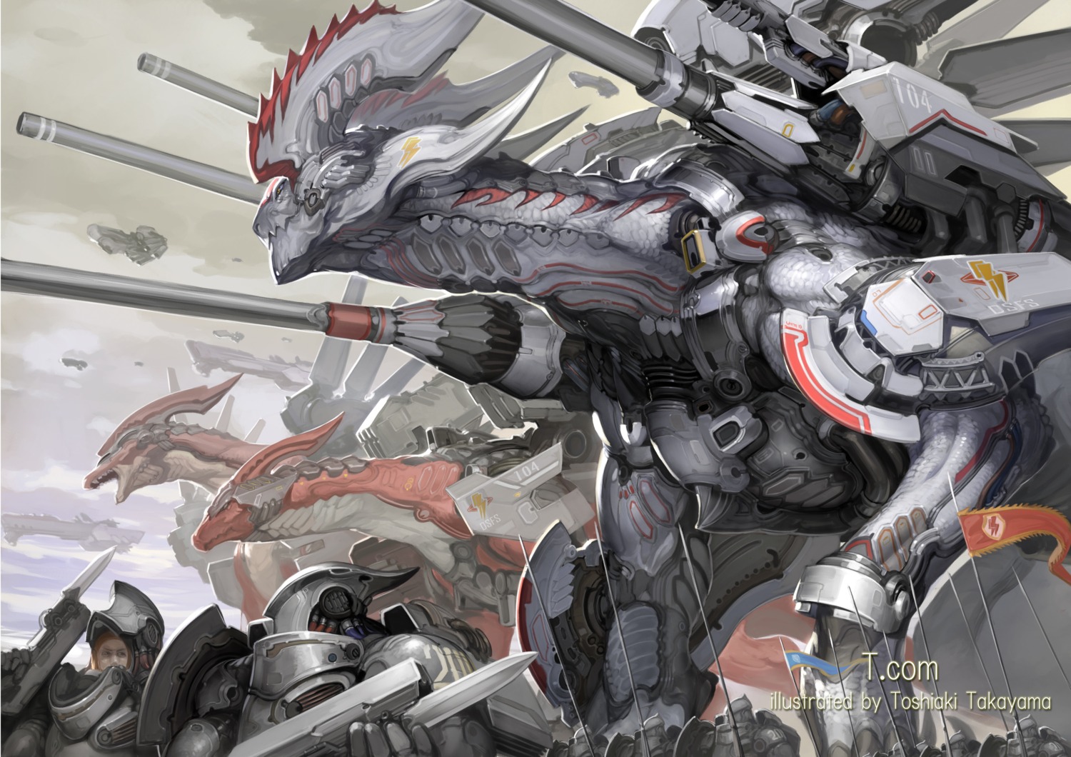armor gun mecha monster takayama_toshiaki
