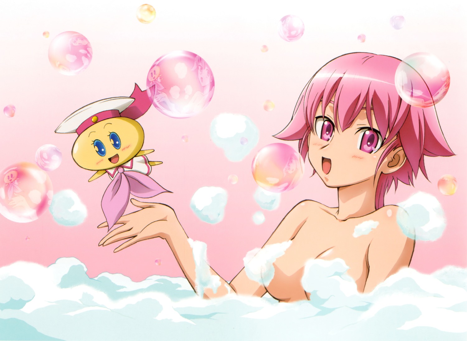 bathing kabashima_yousuke naked shishidou_akiha shishidou_imoko sora_wo_kakeru_shoujo