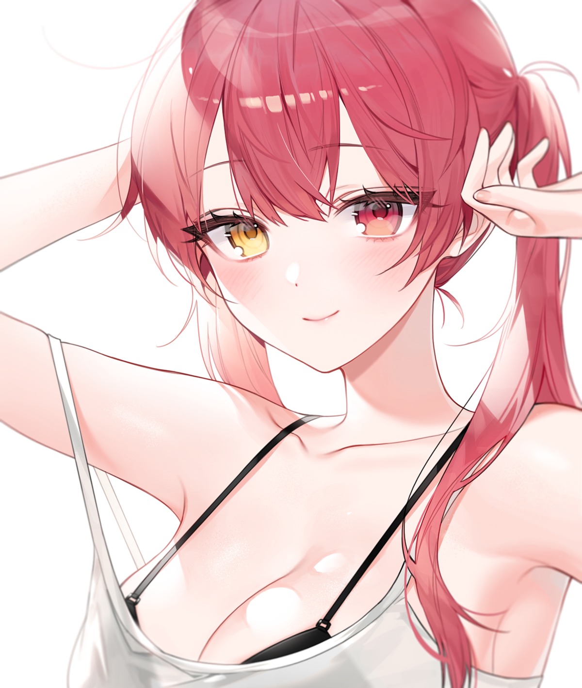 botte bra cleavage heterochromia hololive houshou_marine see_through