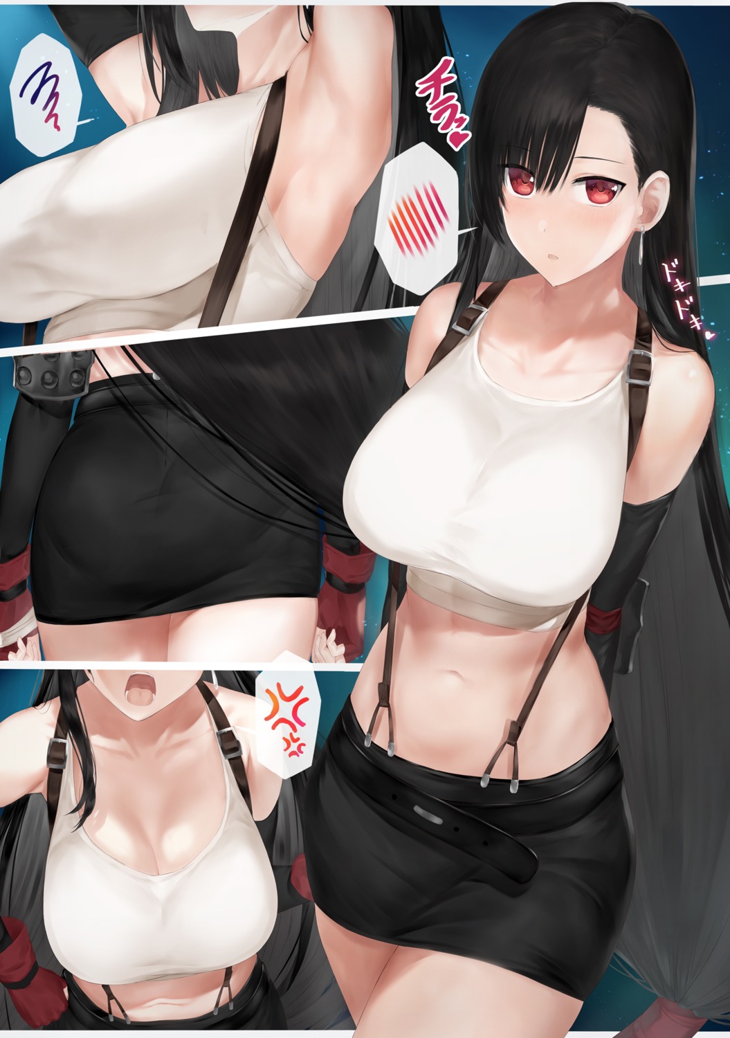 akitaka_akita ass cleavage final_fantasy final_fantasy_vii tifa_lockhart