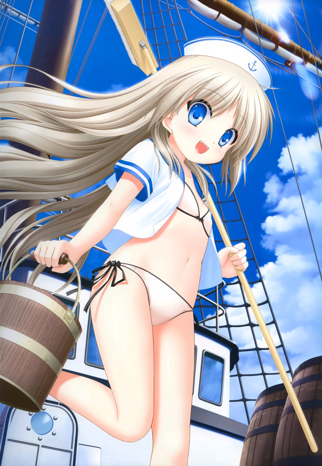 bikini key kud_wafter little_busters! loli na-ga noumi_kudryavka open_shirt seifuku swimsuits