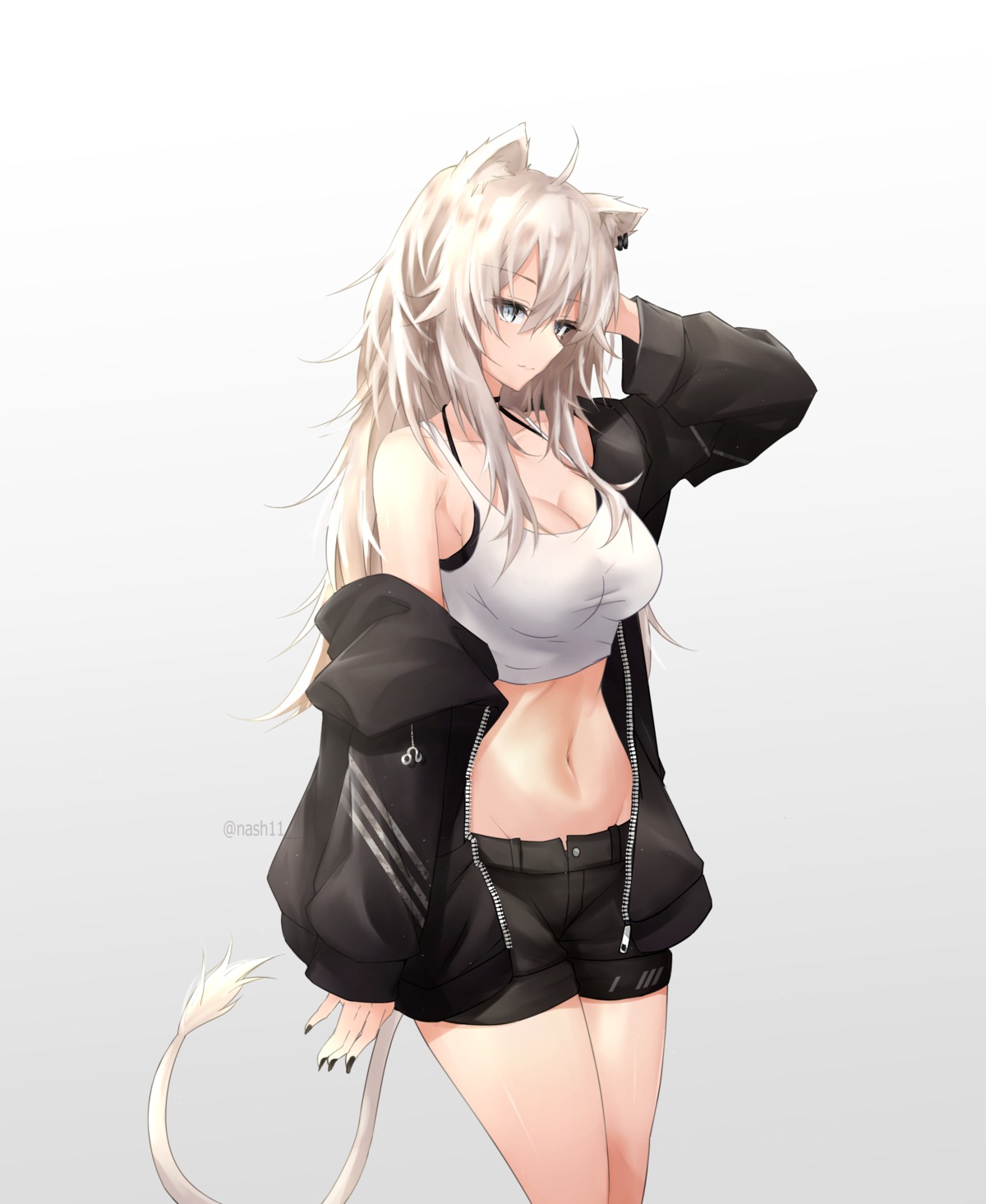 animal_ears bra cleavage hololive nash11 shishiro_botan tail