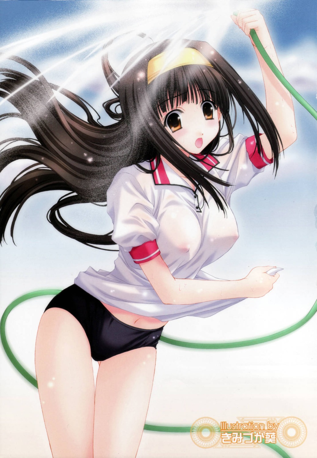 gym_uniform kimizuka_aoi nipples see_through wet_clothes