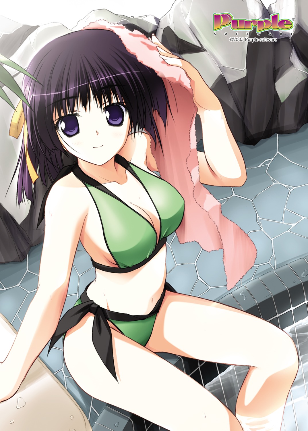 akiiro_renka bikini cleavage purple_software swimsuits tokura_mayu towel tsukimori_hiro