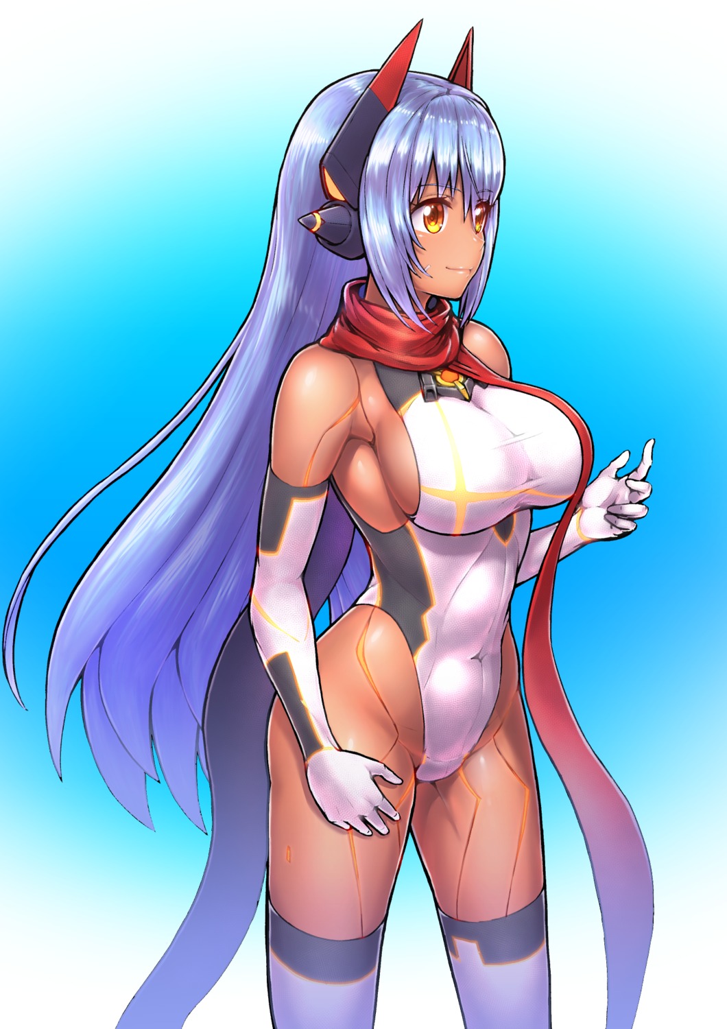 8kkin armor bikini hana_(xenoblade) hana_jd leotard mecha_musume swimsuits thighhighs xenoblade xenoblade_chronicles_2