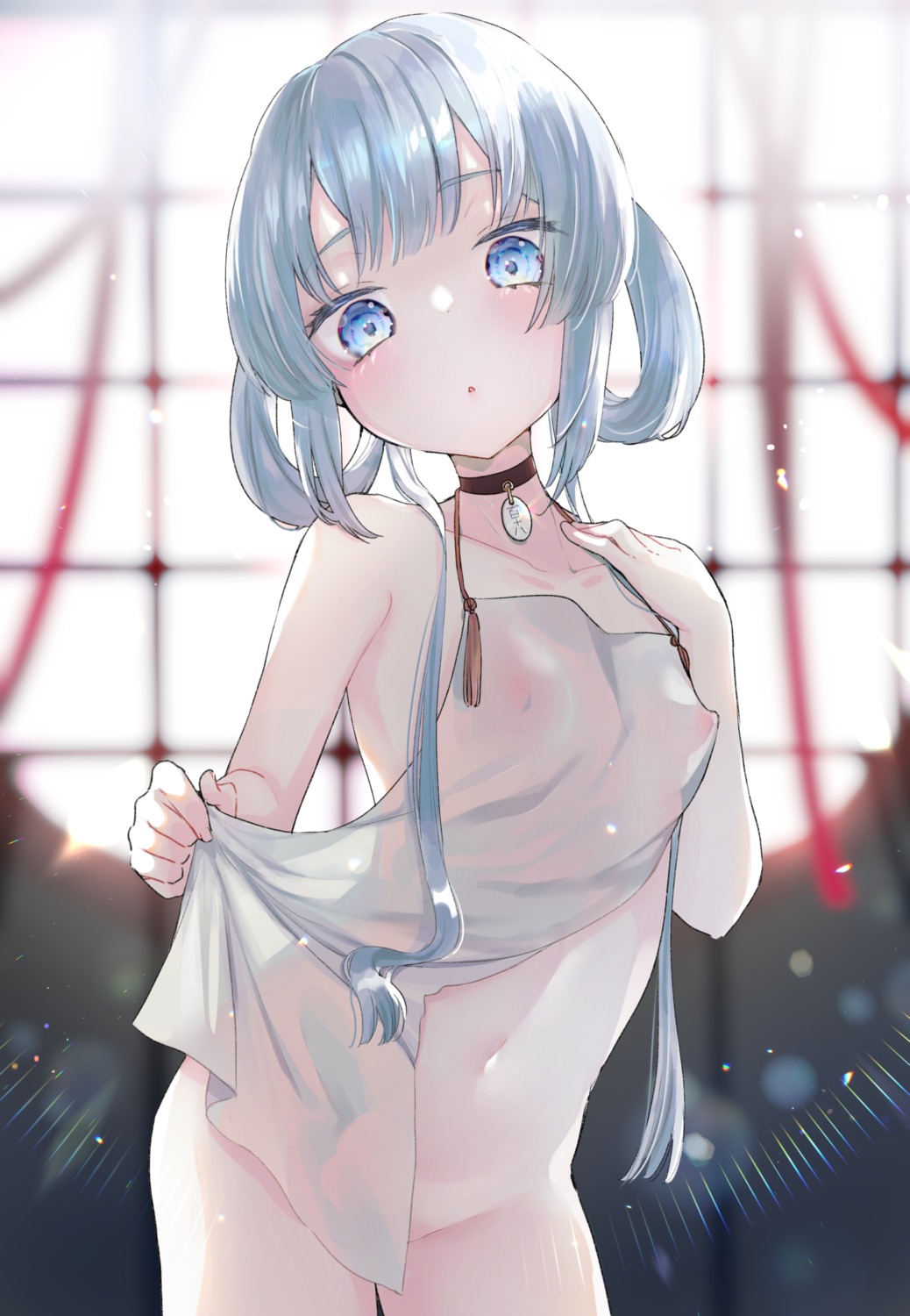 kanro_ame_(ameko) naked_apron nipples see_through