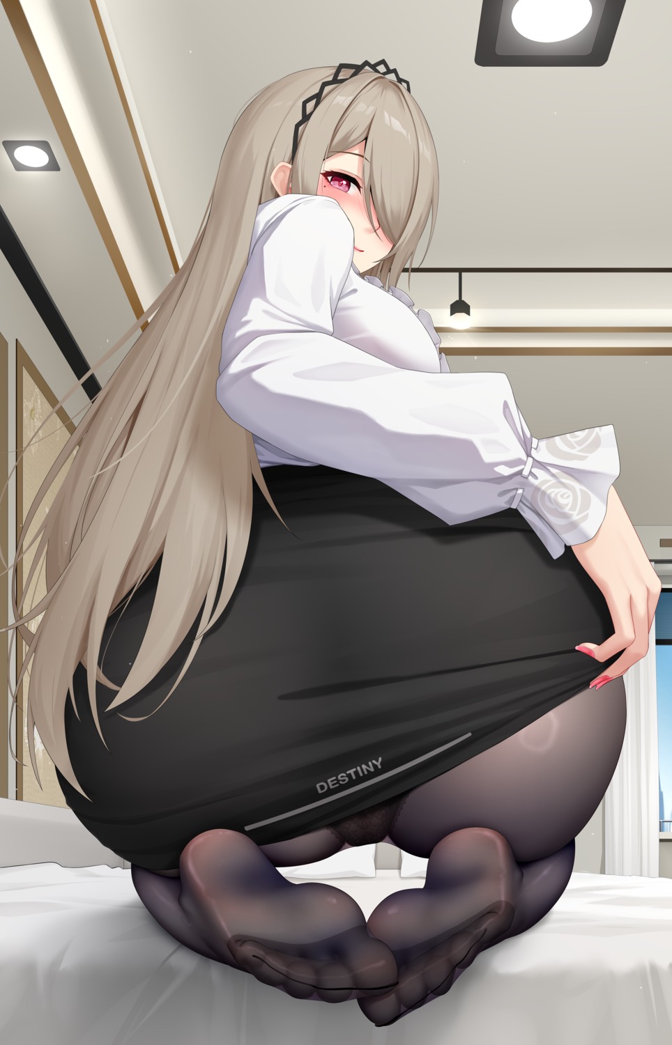 ass benghuai_xueyuan feet honkai_impact lrh0123 pantsu pantyhose rita_rossweisse skirt_lift