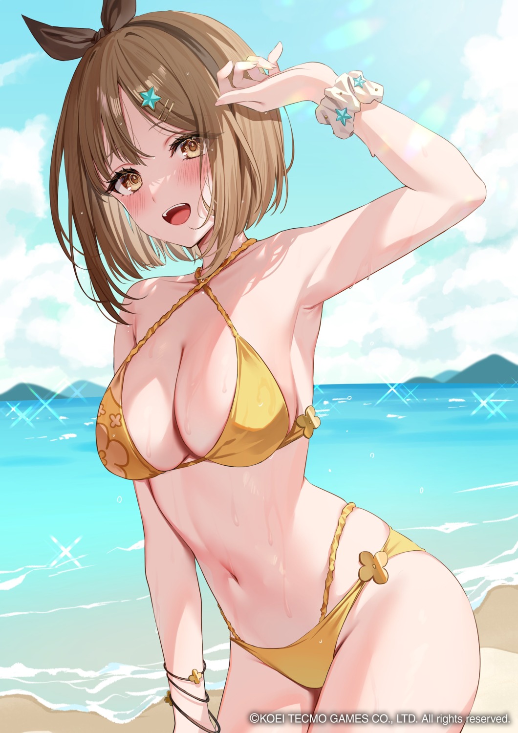 atelier atelier_resleriana atelier_ryza bikini hizuki_higure koei_tecmo reisalin_stout swimsuits wet