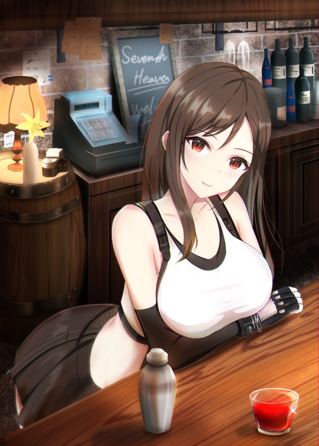 breast_hold final_fantasy final_fantasy_vii so_korokoro tifa_lockhart