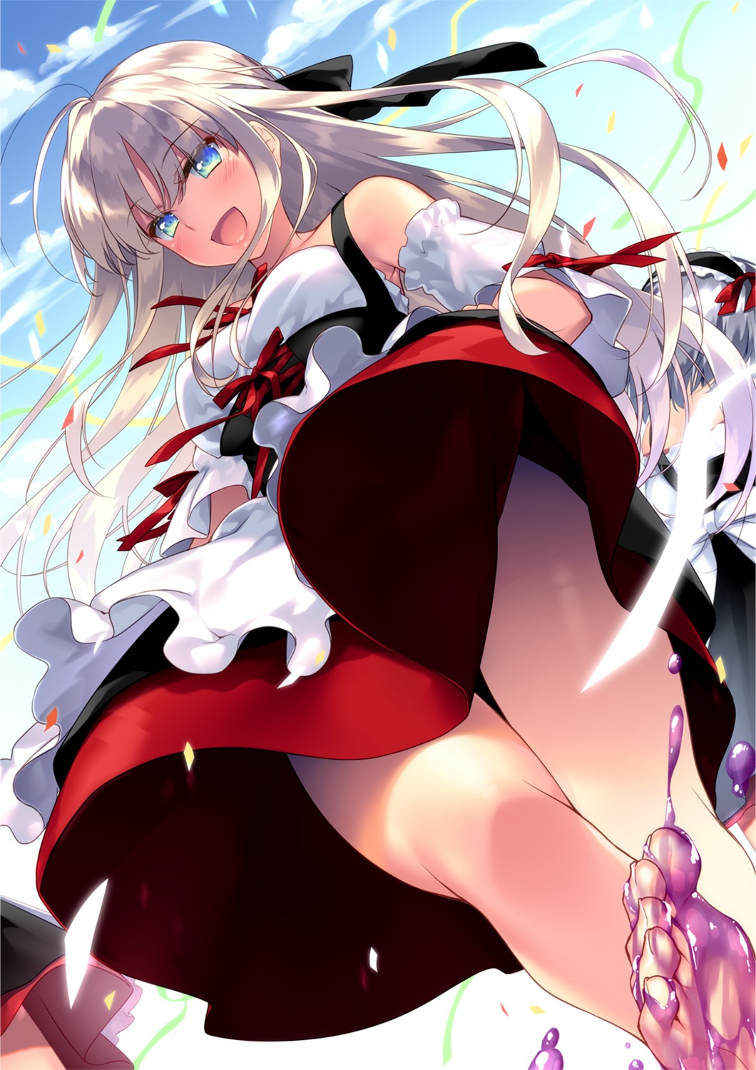 feet motomiya_mitsuki skirt_lift