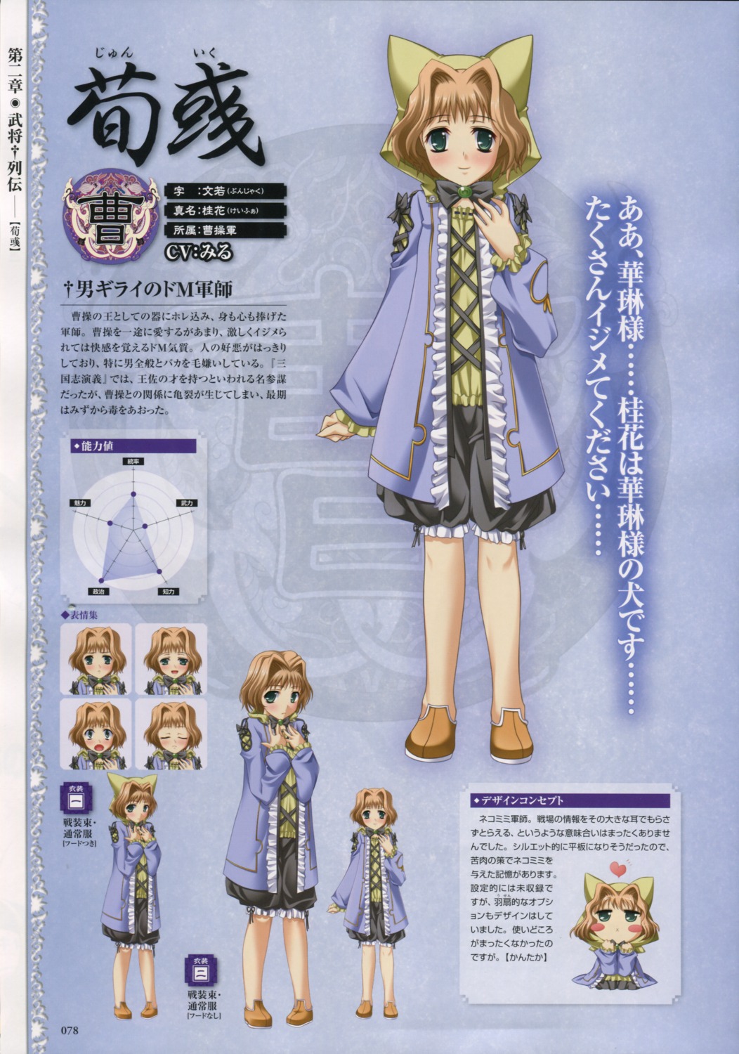 baseson character_design chibi expression juniku koihime_musou profile_page