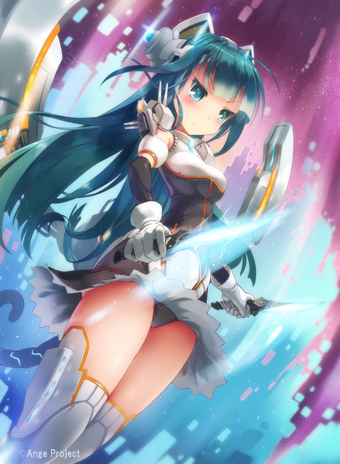 dress kankurou mecha_musume pantsu thighhighs weapon wings