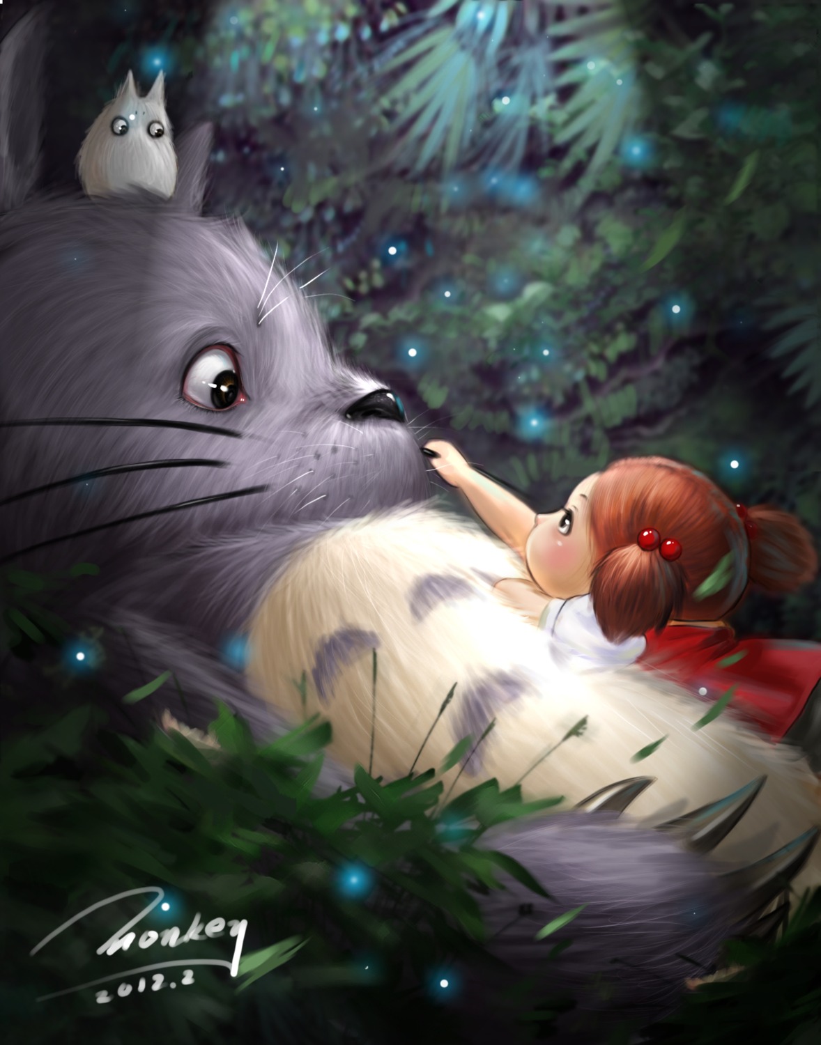 kusakabe_mei monkey_buonarroti tonari_no_totoro totoro