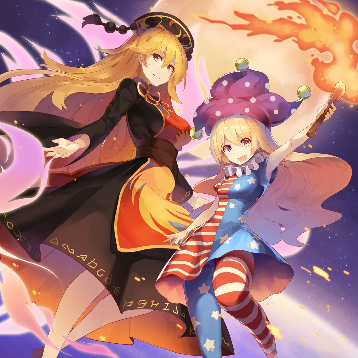 clownpiece dress junko pantyhose rin_falcon touhou