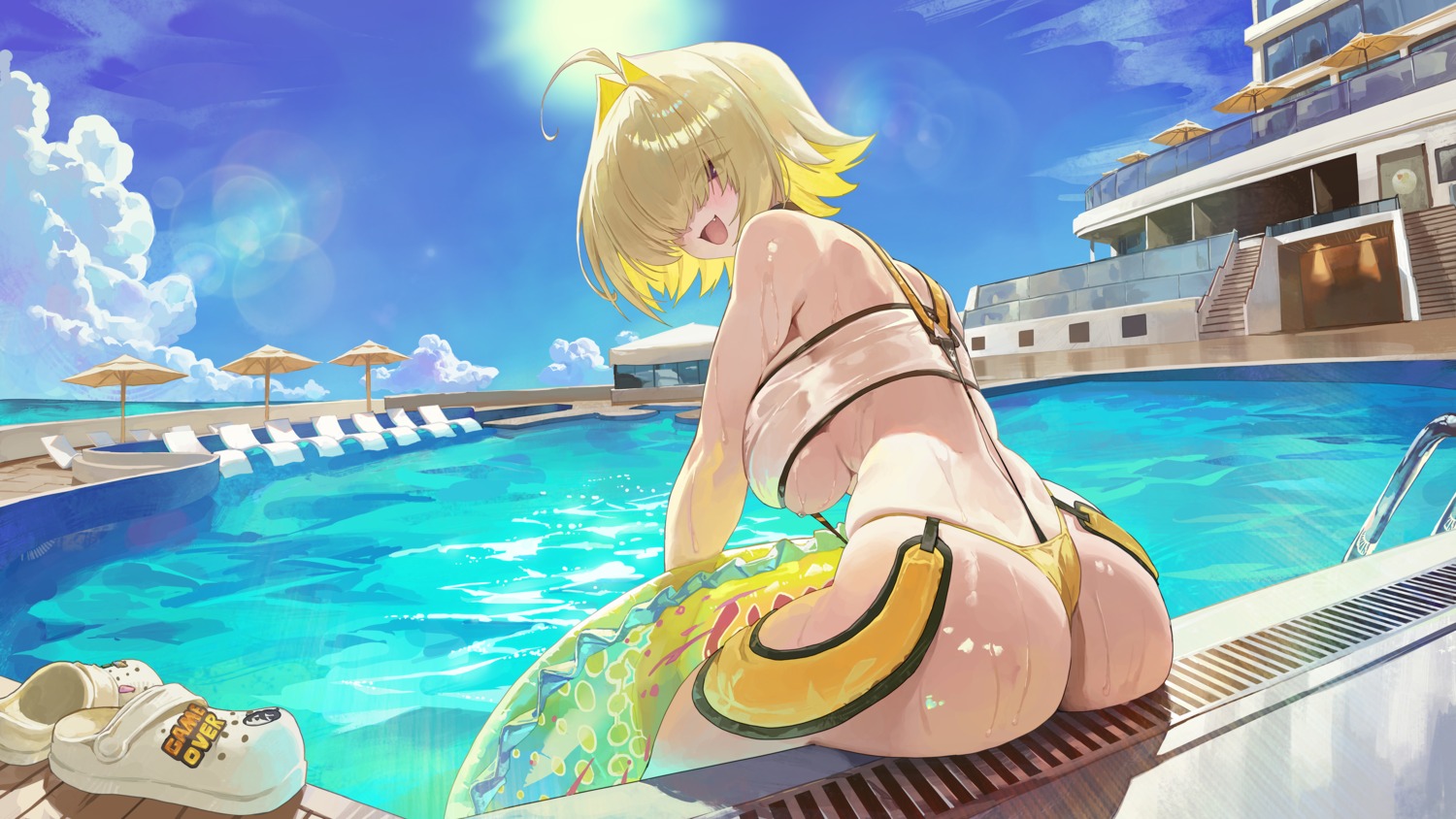 elegg goddess_of_victory:_nikke m.q_(mqkyrie) see_through swimsuits wet