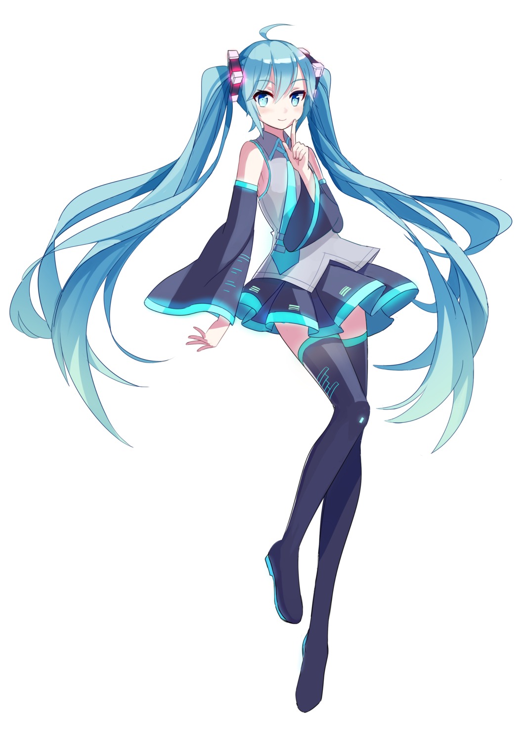 hatsune_miku siji_(szh5522) thighhighs vocaloid