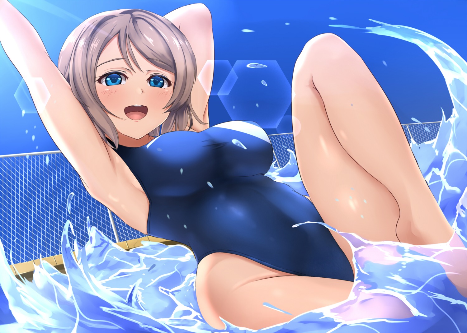 butter_curry love_live!_sunshine!! swimsuits watanabe_you wet