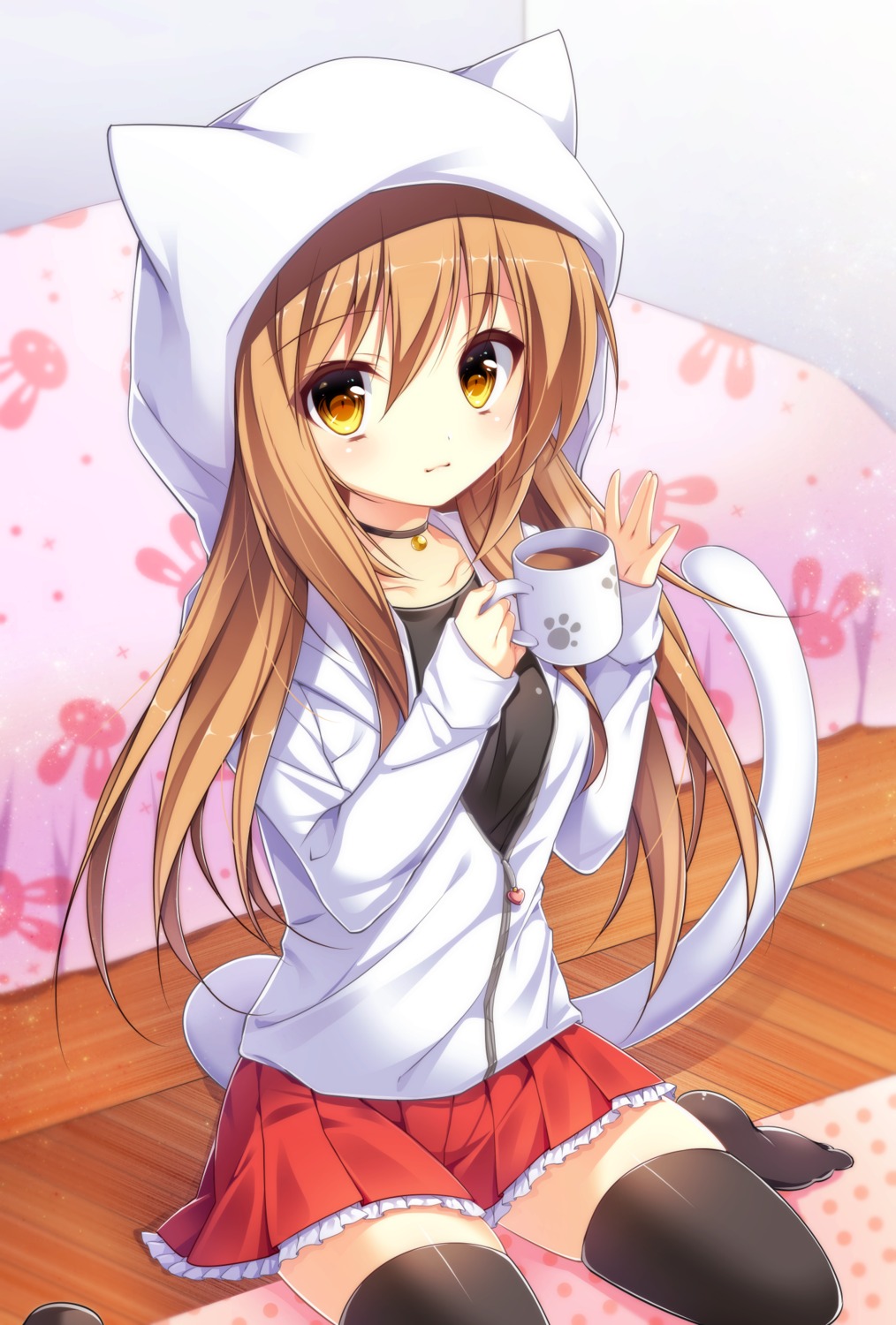 animal_ears nagisa_rio tail thighhighs