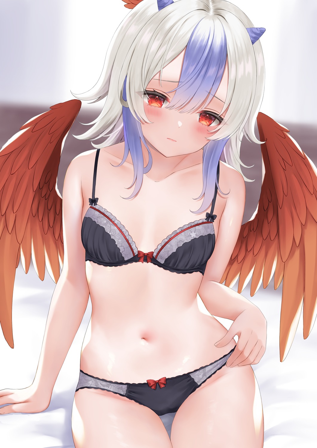 bra horns pantsu tokiko touhou wings y_na1211