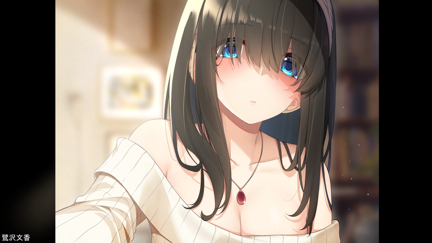 cleavage go-1 no_bra sagisawa_fumika sweater the_idolm@ster the_idolm@ster_cinderella_girls wallpaper